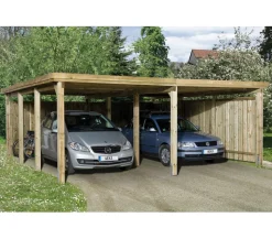 Weka Flachdach-Doppelcarport 618