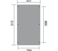 Weka Flachdach-Einzelcarport 617