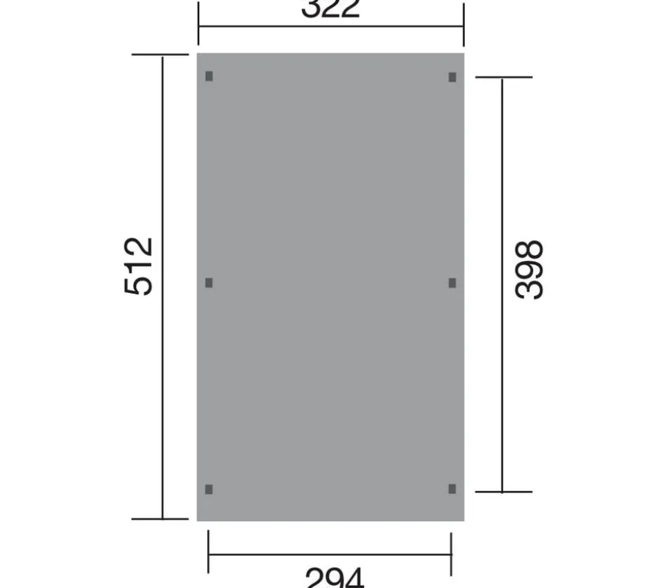 Weka Flachdach-Einzelcarport 617