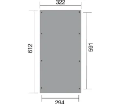 Weka Flachdach-Einzelcarport 617