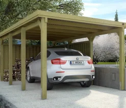 Weka Flachdach-Einzelcarport 617