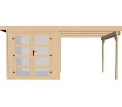 Weka Gartenhaus 321 + 230 cm Anbau