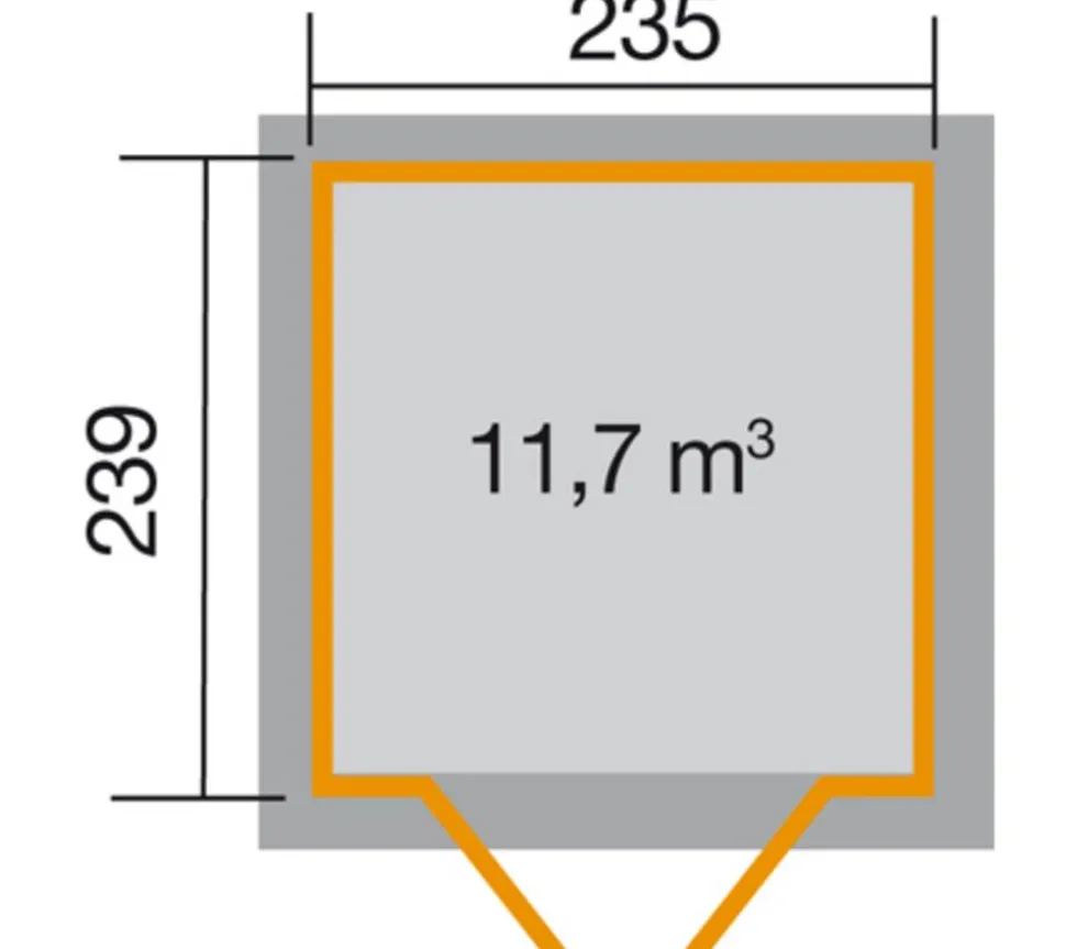 Weka Gartenhaus 123 Gr. 5, ca. B380/H253/T324 cm