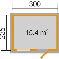Weka Gartenhaus 123 Gr. 4, ca. B380/H253/T274 cm