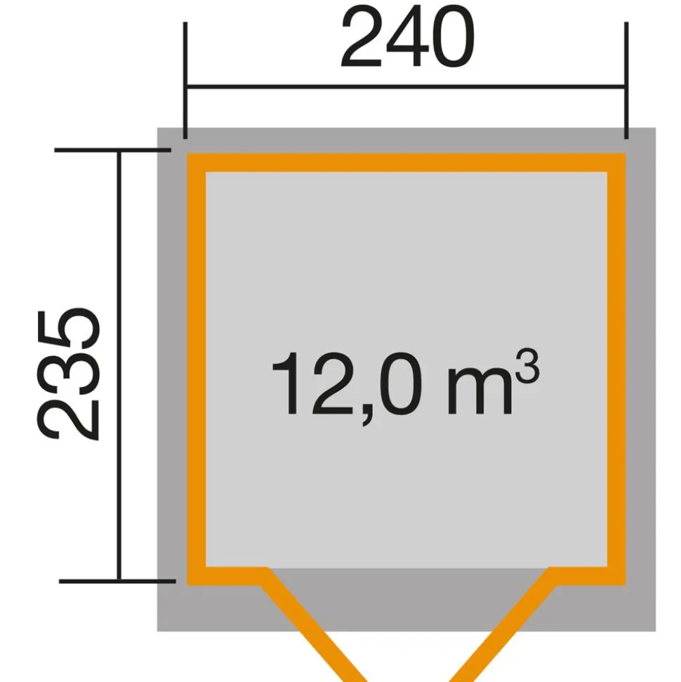 Weka Gartenhaus 135 Gr. 2, ca. B460/H265/T454 cm