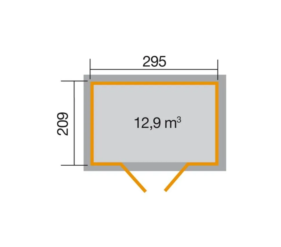 Weka Gartenhaus 226 Gr. 3, ca. B327/H252/T231 cm