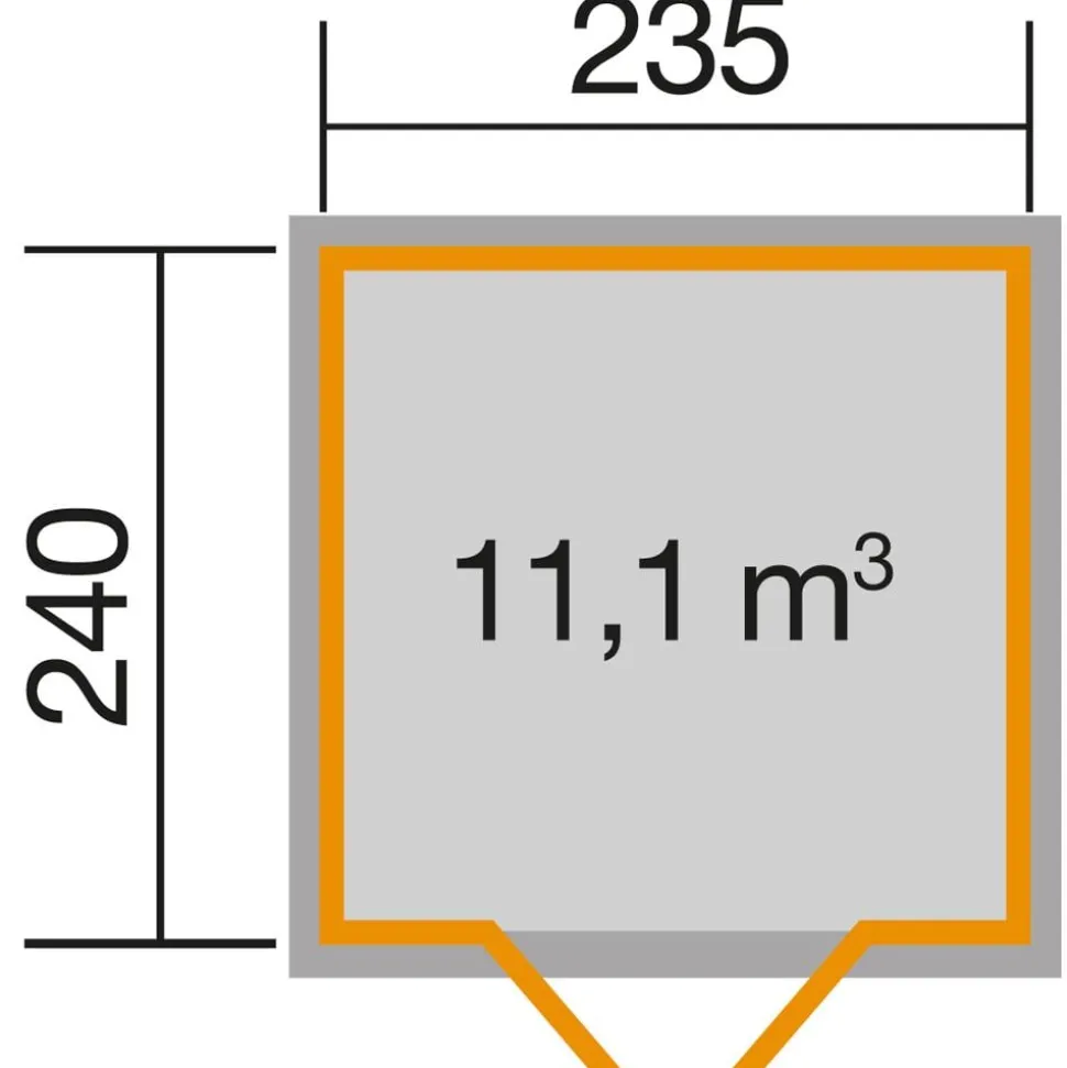 Weka Gartenhaus 219 Gr. 1, ca. B260/H218/T277 cm