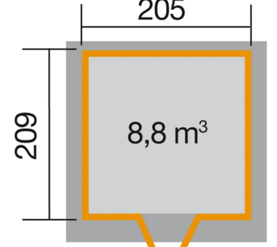 Weka Gartenhaus 227 Gr. 1, ca. B229/H217/T253 cm