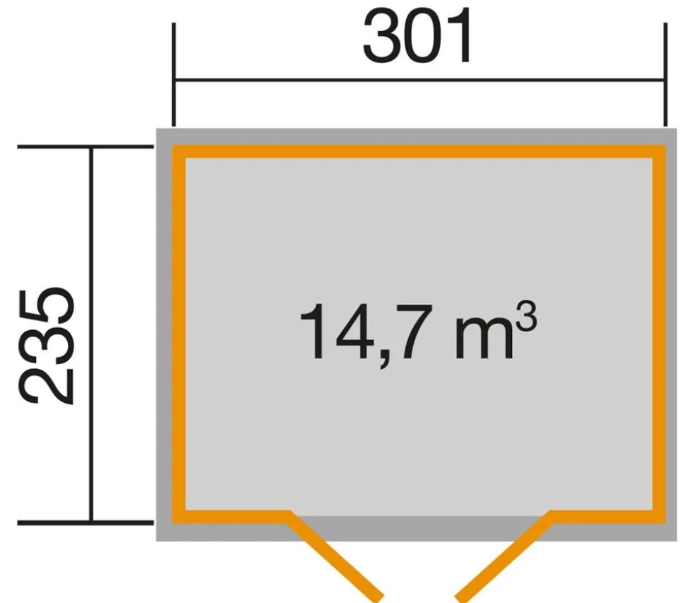 Weka Gartenhaus 218 Gr. 3, ca. B320/H253/T269 cm