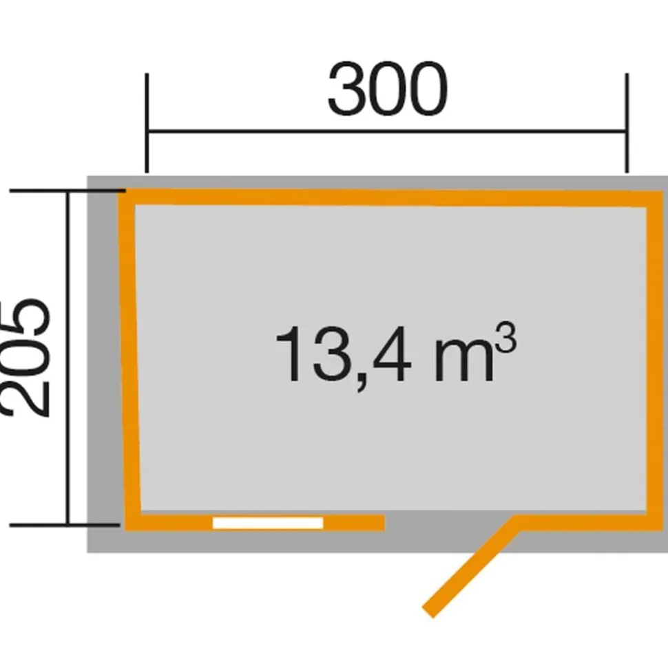 Weka Gartenhaus 224 Gr. 1, ca. B260/H238/T233 cm