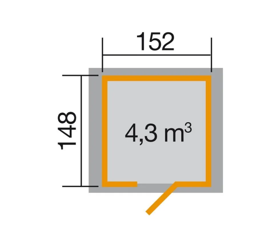Weka Gartenhaus 317 Gr.2, ca. B191/H208/T171 cm