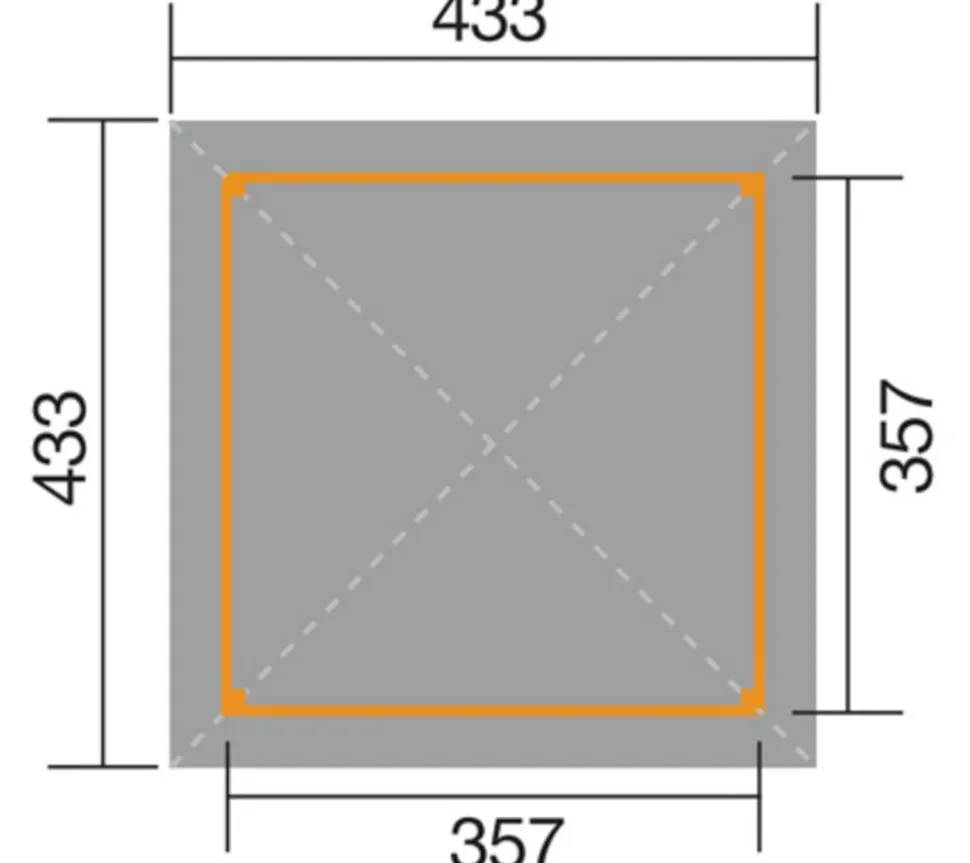 Weka Gartenoase 651 A Gr. 1, ca. B433/H314/T433 cm