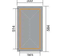 Weka Gartenoase 651 B Gr. 1, ca. B584/H291/T333 cm