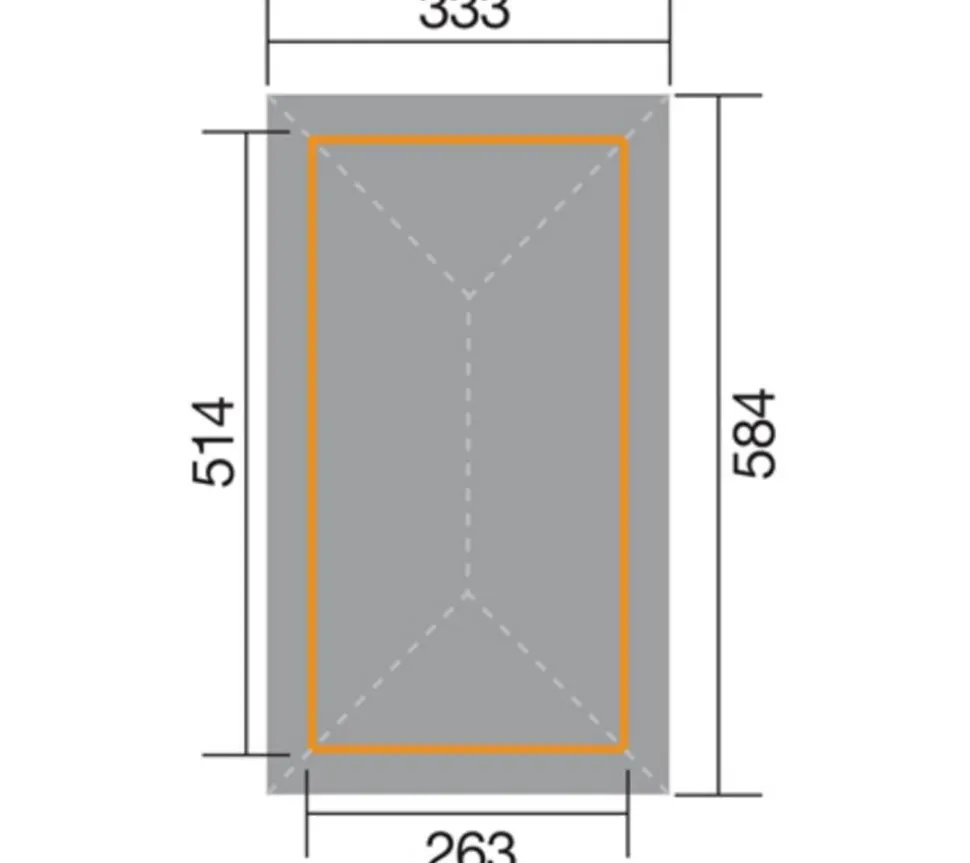 Weka Gartenoase 651 B Gr. 1, ca. B584/H291/T333 cm