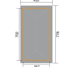 Weka Gartenoase 651 B Gr. 3, ca. B778/H316/T433 cm