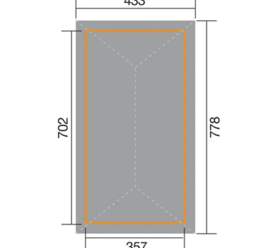 Weka Gartenoase 651 B Gr. 3, ca. B778/H316/T433 cm
