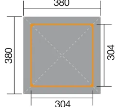 Weka Gartenoase 651 Gr. 3, ca. B380/H299/T380 cm