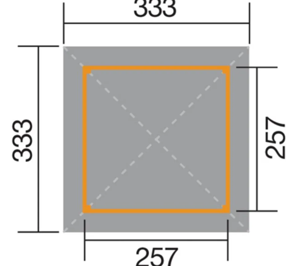 Weka Gartenoase 651 Gr. 2, inkl. Dachschindeln, ca. B333/H286/T333 cm
