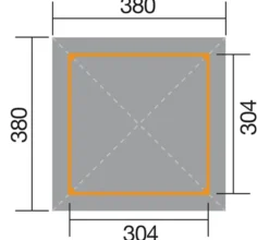 Weka Gartenoase 651 Gr. 3 inkl. Dachschindeln, ca. B380/H299/T380 cm