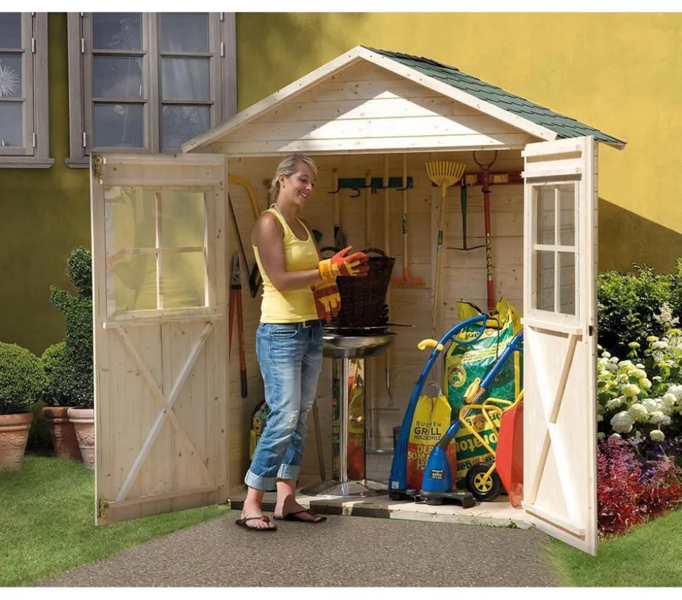 Weka Garten- und Terrassenschrank 357, ca. B185/H216/T105 cm