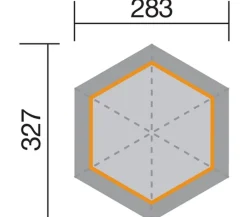 Weka Pavillon 233 inkl. Sitzgarnitur, ca. B283/H245/T327 cm