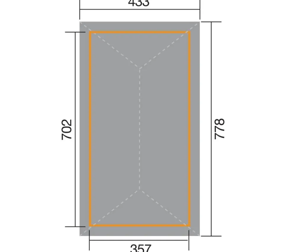 Weka Premium-Carport 651 Gr. 3, ca. B778/H316/T433 cm