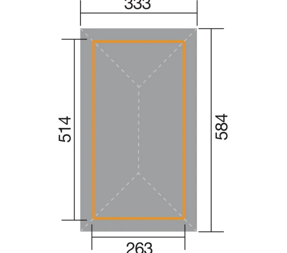 Weka Premium-Carport 651 Gr. 1, ca. B584/H291/T333 cm