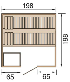 Weka Sauna Bergen mit Glastür