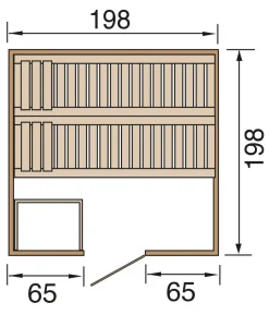 Weka Sauna Bergen mit Holztür