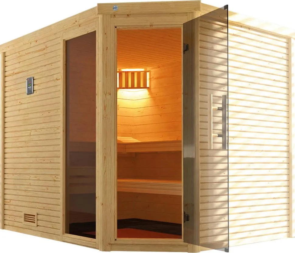 Weka Sauna Cubilis mit Glastür und Fenster