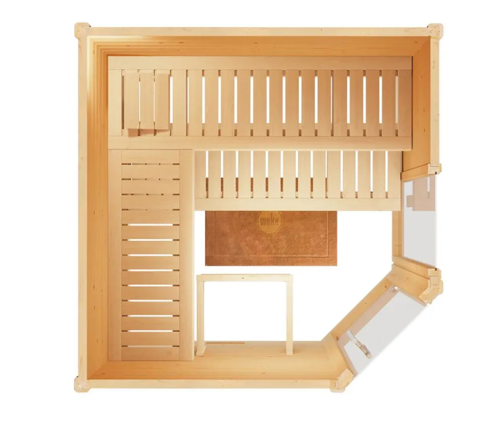 Weka Sauna Cubilis mit Glastür und Fenster