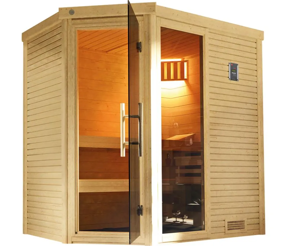 Weka Sauna Cubilis mit Glastür und Fenster