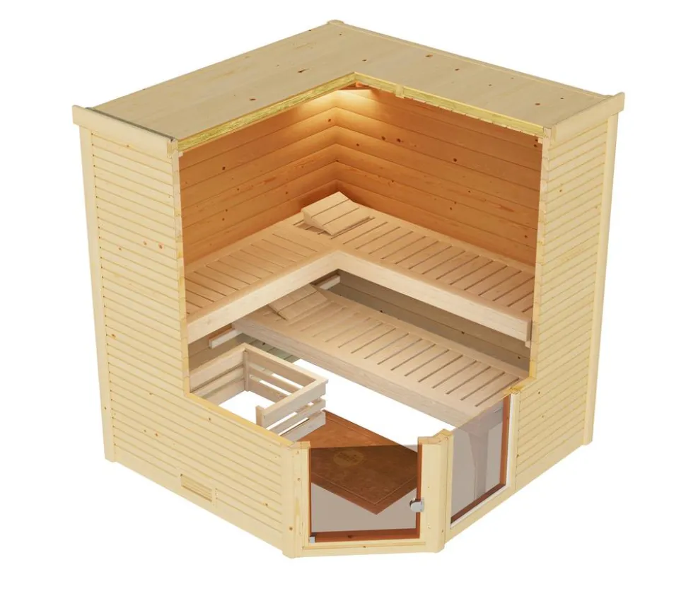 Weka Sauna Cubilis mit Glastür und Fenster