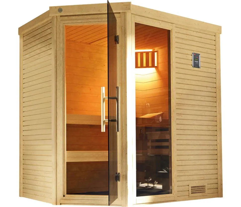 Weka Sauna Cubilis mit Glastür und Fenster