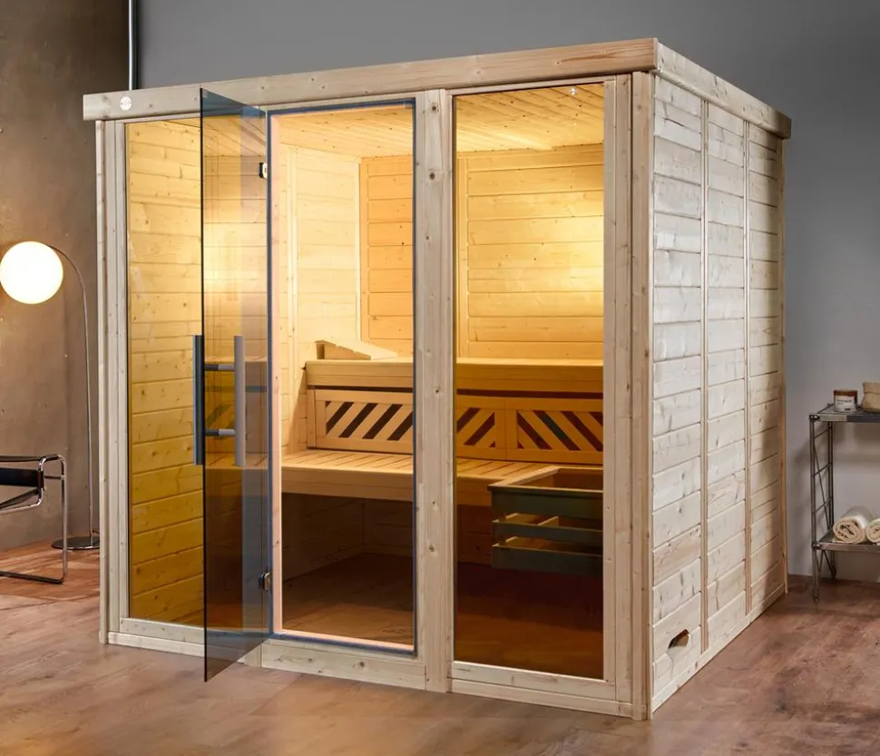 Weka Sauna Kemi Panorama mit Glastür, inkl. Ofen