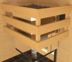 Weka Sauna Laukkala mit Glastür und Fenster