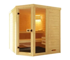 Weka Sauna Laukkala mit Glastür und Fenster