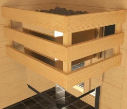 Weka Sauna Turku mit Glastür inkl. Ofen, ca. B195/H205/T178 cm