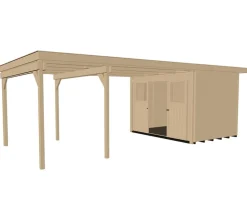 Weka Schiebetürhaus 225 + 445 cm XXL-Anbau