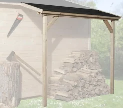 Weka Schleppdach für Gartenhaus ab Tiefe 300 cm, ca. B135/H210/T330 cm