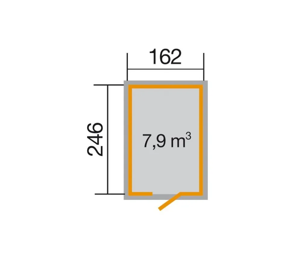 Weka Schwedenhaus Gr. 2, ca. B200/H220/T286 cm