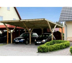 Weka Y-Doppelcarport 612 mit Stahldach, ca. B592/H250/T606 cm
