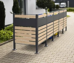 Westmann Mülltonnenverkleidung Planum 5er Box, ca. B410/H120/T90 cm