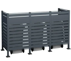 Westmann Mülltonnenverkleidung Planum 3er Box, ca. B250/H150/T90 cm