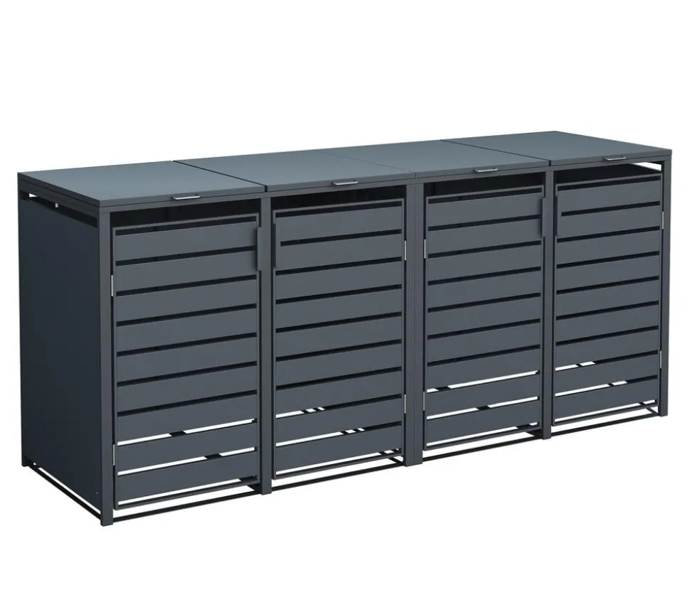 Westmann Mülltonnenverkleidung Kubus 4er Box, ca. B264/H116/T80 cm