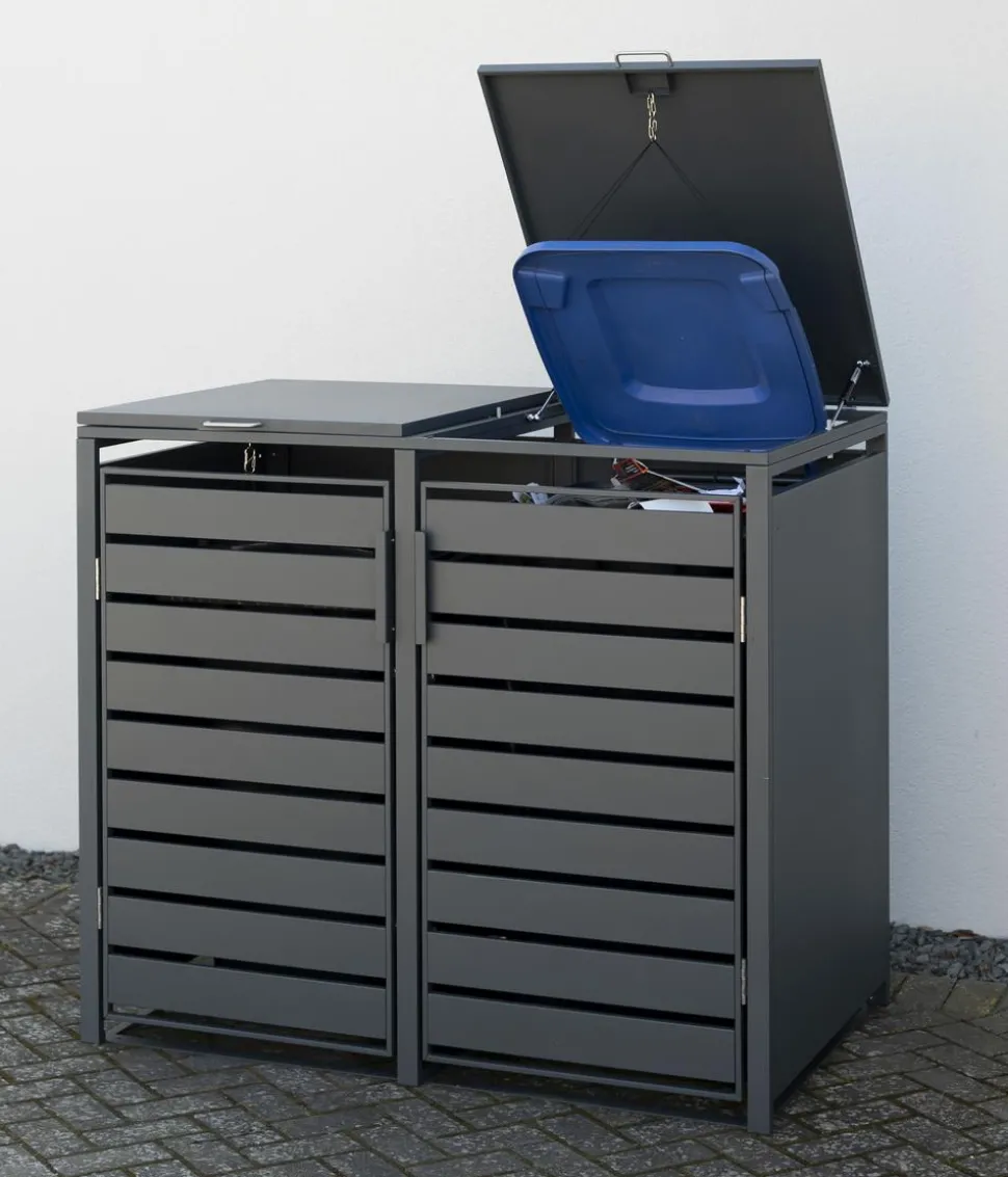 Westmann Mülltonnenverkleidung Planum 2er Box, ca. B170/H120/T90 cm