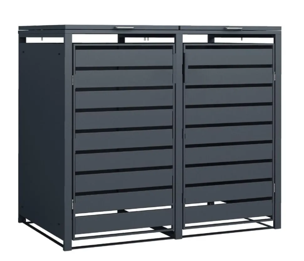 Westmann Mülltonnenverkleidung Planum 2er Box, ca. B170/H120/T90 cm