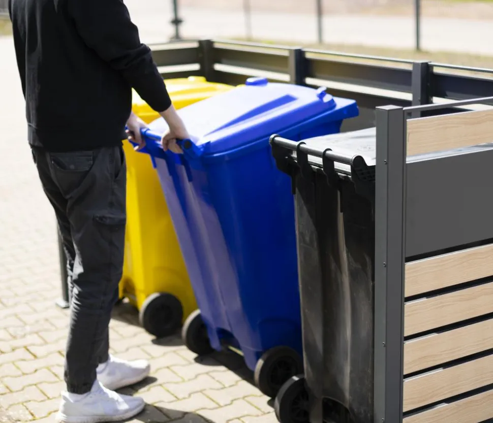 Westmann Mülltonnenverkleidung Planum 3er Box, ca. B250/H120/T90 cm