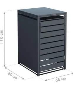 Westmann Mülltonnenverkleidung Kubus 1er Box, ca. B68/H116/T80 cm