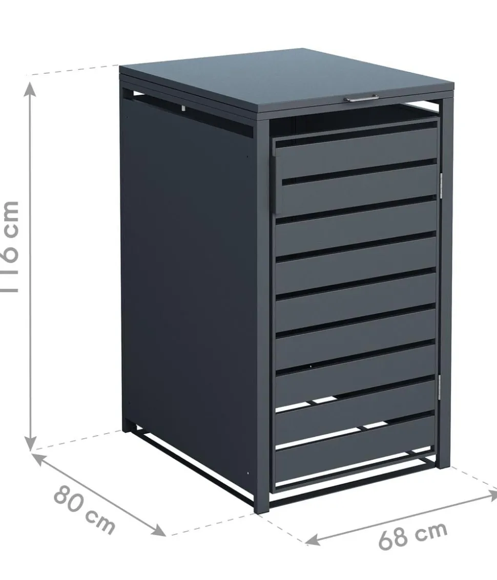 Westmann Mülltonnenverkleidung Kubus 1er Box, ca. B68/H116/T80 cm